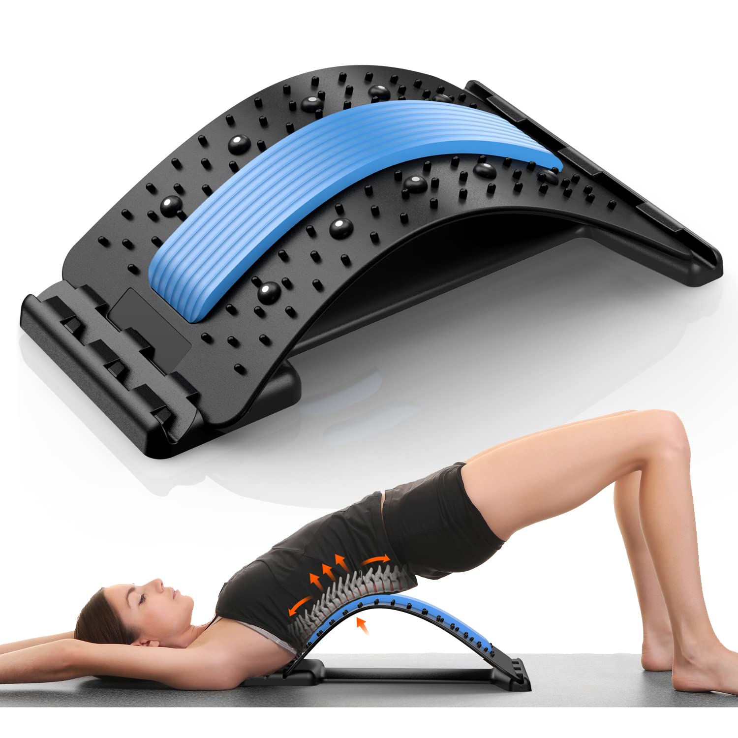 Back Stretcher Lumbar - Rückendehner zur Linderung von Rückenschmerzen, mehrstufiges